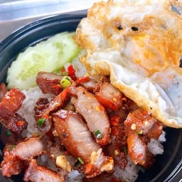 กะเพราสามชั้นทอด