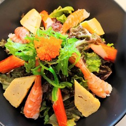สลัดกุ้งปูอัดไข่หวาน