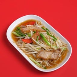 ถั่วงอกผัดหมูกรอบ #(80)