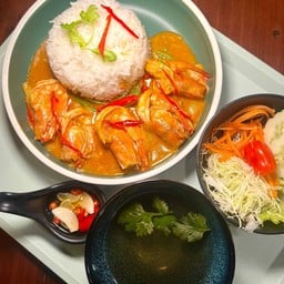 เซต ข้าวกุ้งผัดผงกระหรี่