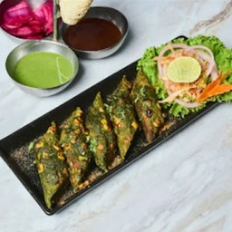 Palak Bhutte ka Seekh Kebab