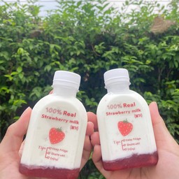 นมสดสตอว์เบอร์รี่ มินิใจ x2