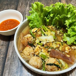 S14 สุกี้หมูเด้งหมึกกรอบน้ำ