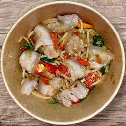 สปาเกตตี้หมูสามชั้นสไลเดอร์