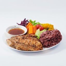 ข้าวหน้าสเต็กหมู คัดเกรดพรีเมี่ยม สูตรคลีน 320 kcal