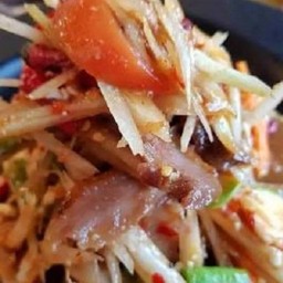 ตำลาวหมูย่าง