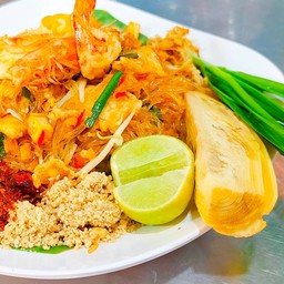 ผัดไทยวุ้นเส้นกุ้งสด