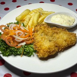 สเต็กปลาทอด + เฟรนฟราย