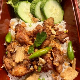 ข้าวไก่ทอดกระเทียม(พริก)หน้าซอย