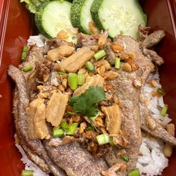 ข้าวตับทอดกระเทียมหน้าซอย (ชุดประหยัด)