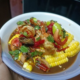 ตำข้าวโพดปลาร้า กุ้งสุก