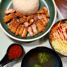 เซต ข้าวหมูสามชั้นทอด สามรส