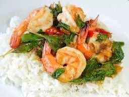 ข้าวกะเพรากุ้ง