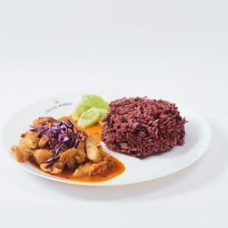 ข้าวสเต็กหมูผัดพริกเผา 390 kcal