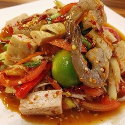 ตำหมูยอกุ้งสด