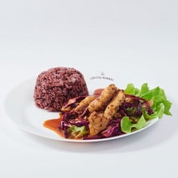 ข้าวยำสเต็กหมูแซ่บ หมักคลีน 440 kcal