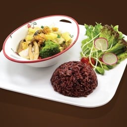 ข้าว ผัดผักเวลเนสฟาร์ม