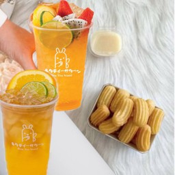 [เซตสุดฮิต] ชูโรส (ปาท่องโก๋สเปน) + ชาส้มจี๊ดจ๊าด + ชาผลไม้รวม (Fruit Boom)
