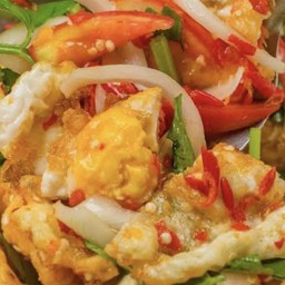 ยำวุ้นเส้นไข่ดาว