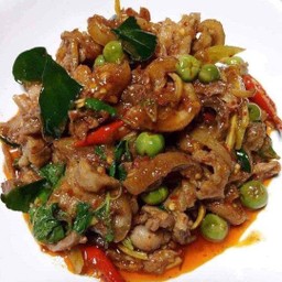 ผัดเผ็ดหมูป่า(กับข้าว)