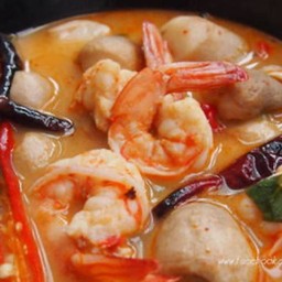 ต้มยำทะเล เล็ก (กุ้งขาว และหมึก)