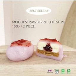 Mochi Strawberry Cheese Pie