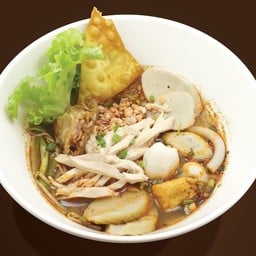 ก๋วยเตี๋ยว ไก่รวน ไก่ฉีก (ต้มยำ)