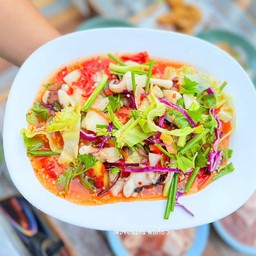 ยำปลาหมึกสูตรริมคลอง