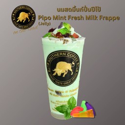 นมสดมิ้นท์ปั่นปีโป้ (Pipo Mint Fresh Milk Frappe)