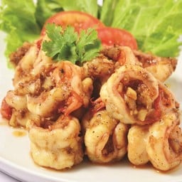 กุ้งแชบ๊วยทอดกระเทียม (ใหญ่)
