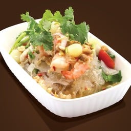 ยําวุ้นเส้น กุ้งสดไก่สับ