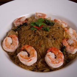 วุ้นเส้นอบกุ้งแชบ๊วย