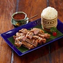 เนื้อผา(ทาจิมะ วากิว)+ข้าวเหนียว