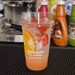 ลิ้นจี้โซดา ผลไม้รวม+มุกป๊อป