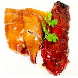 เป็ดย่าง+หมูแดง 烧鸭+叉烧