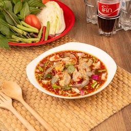 ยำกุ้งสดน้ำปลาร้า