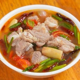 ต้มแซ่บกระดูกอ่อนหมู/ถ้วย