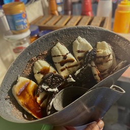 แป้งชาร์โคล นูเทลล่า+กล้วยหอม+โอริโอ้