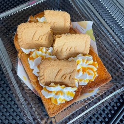 ปังปิ้งวิปครีมคาลาเมล+ขนม