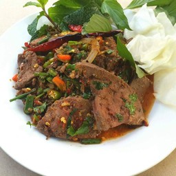 ลาบตับหวานหมู