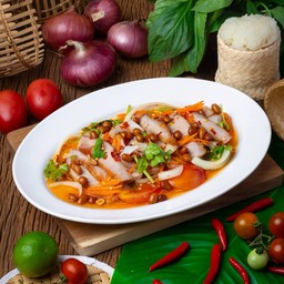 ยำคอหมูย่าง