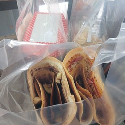 [เซตสุดฮิต] พริกเผา-หมูหยอง-แฮม + ฝอยทอง+กล้วยหอม ราดนมข้นหวาน