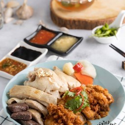 ไก่ต้ม+ไก่ทอด