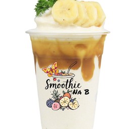 กล้วยหอมคาราเมลสมูทตี้(ใช้เนื้อผลไม้สด)