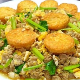 เต้าหู้ผัดหมูสับ