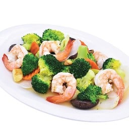 บร็อคโคลี่ผัดกุ้ง