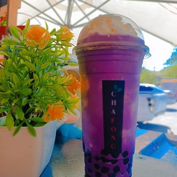 นมหมีเผือกปั่น+ไข่มุก