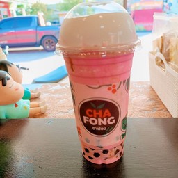 สตอเบอรี่นมสดปั่นไข่มุกครีมชีส