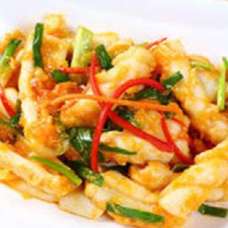 ปลาหมึกผัดไข่เค็ม