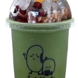 น้ำเต้าหู้ชาเขียวปั่น ทรงเครื่ิอง